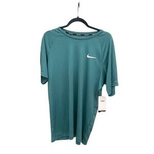 Nike Swim Men's Dri-FIT UV T-Shirt Teal Green Short Sleeve NWT Size L